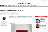 Times of India - Shobha Broota - Sutra Odyssey