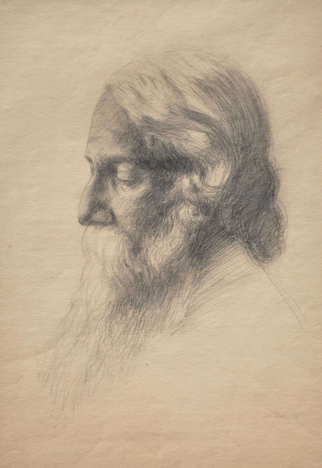 Rabindranath Tagore Rabindranath Tagore, SB.25.1977 14x21in, Pencil on paper